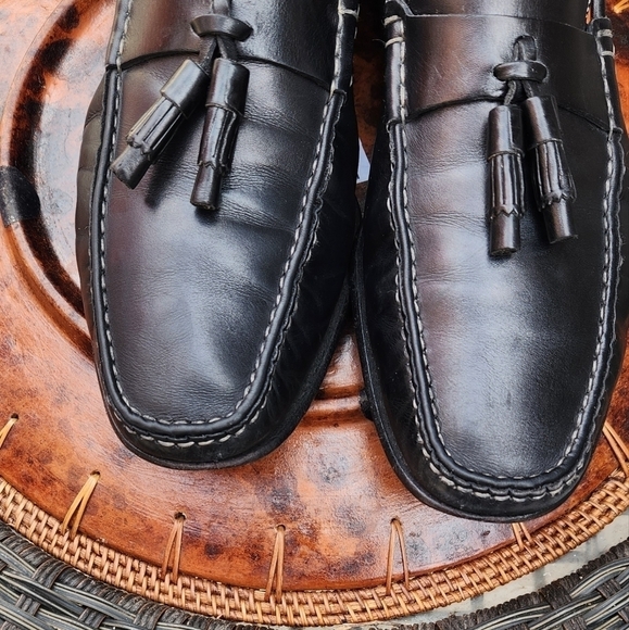 SANTONI LEATHER TASSEL LOAFER - Picture 3 of 11